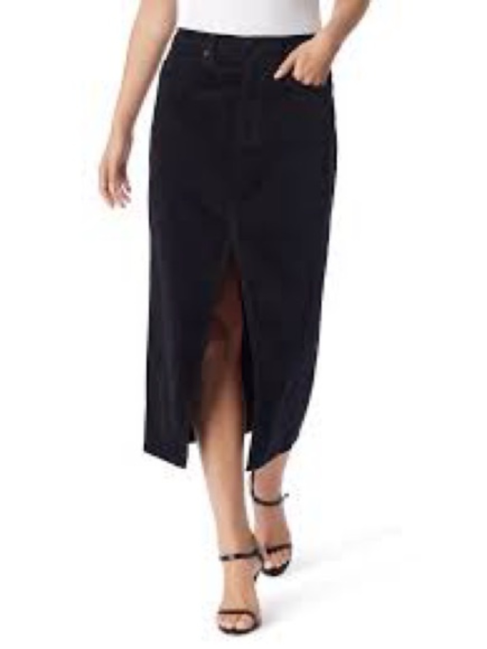Jessica Simpson Black Maxi Skirt with Front Slit